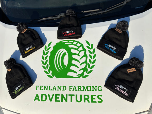 'Only Farmers' Pom Pom Beanie with optional colour logo