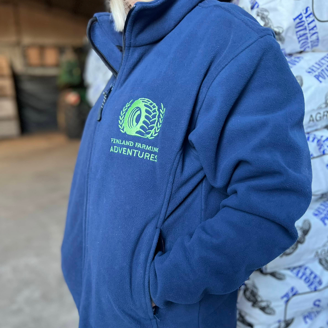 Fenland Farming Adventures Unisex Climate Stopper Fleece in Navy ...
